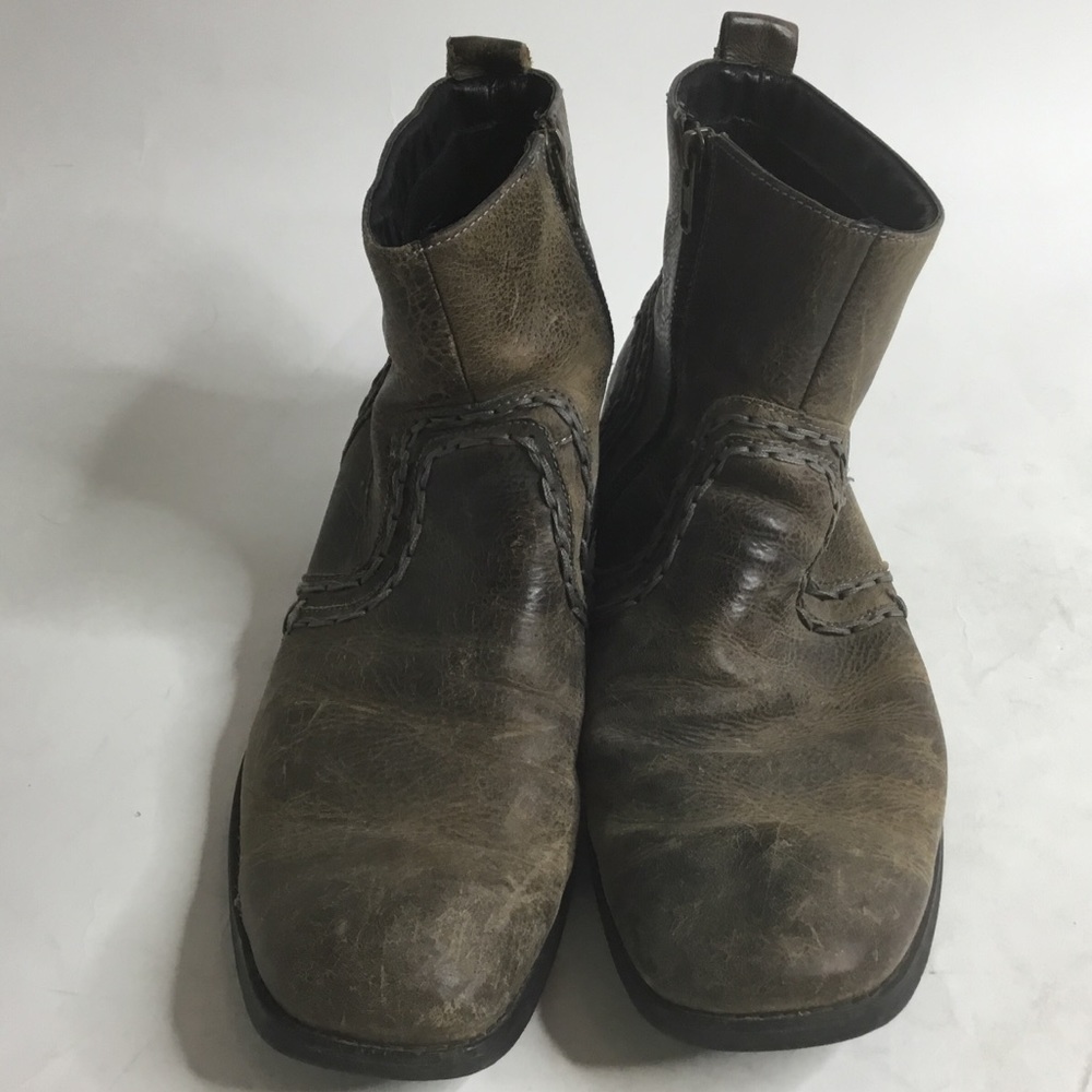 Bed Stu Revolution Leather Side Zip Ankle Boots